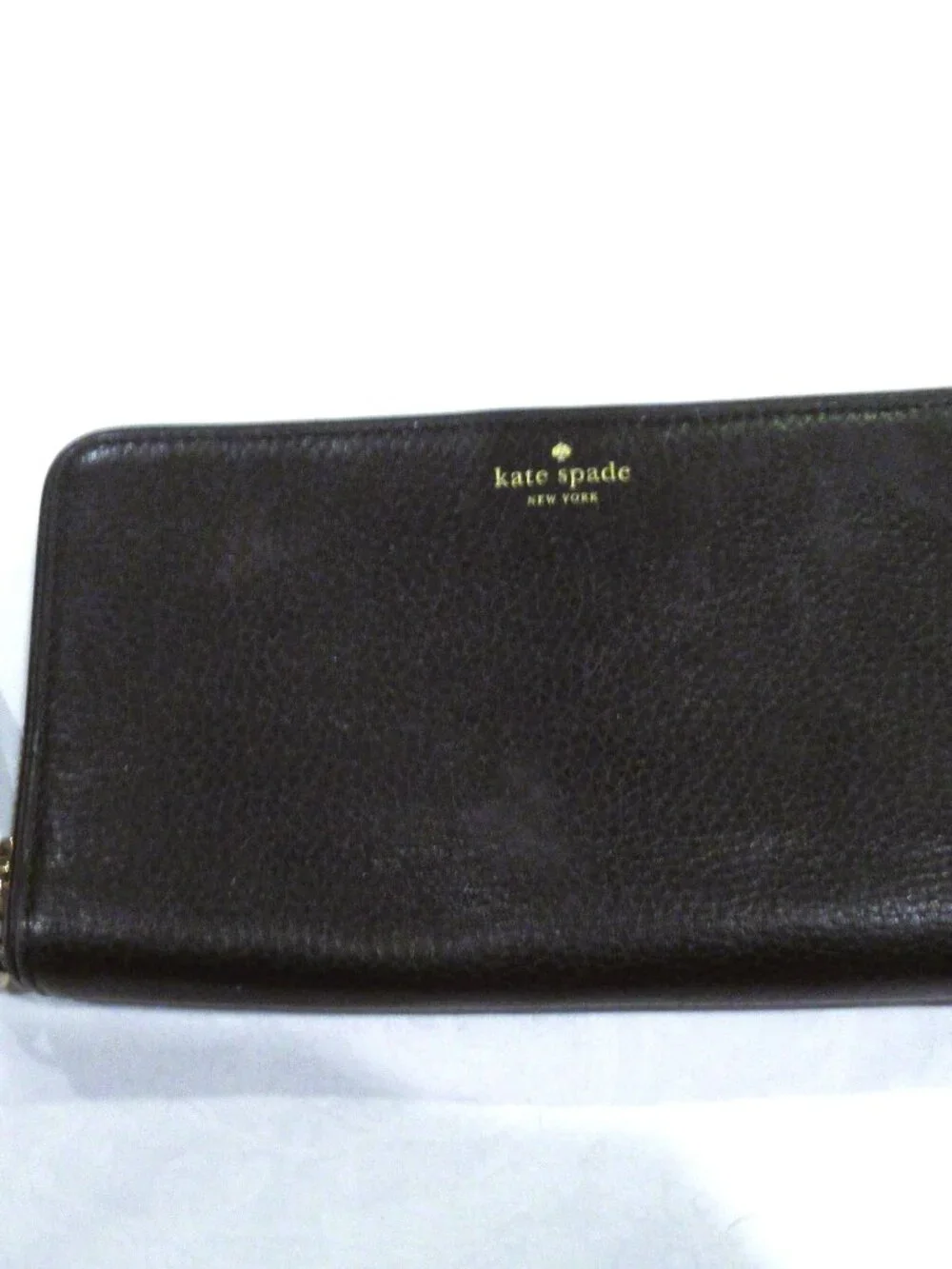 Kate Spade New York black leather wristlet / wallet